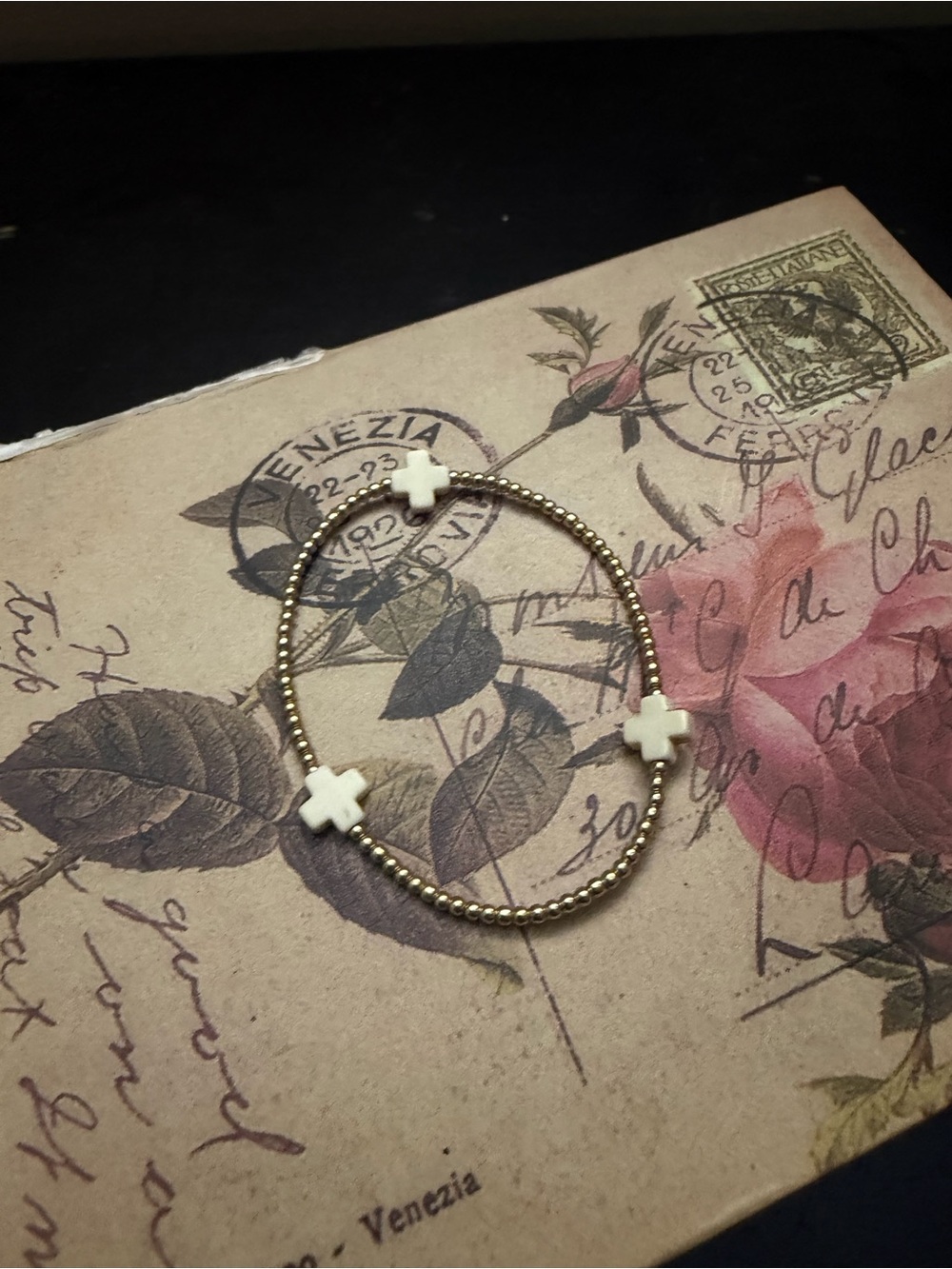 Enewton Signature Cross Gold Beaded